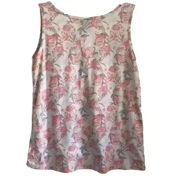 TAHARI FLORAL LACE PINK TAKTOP - Picture 2 of 3